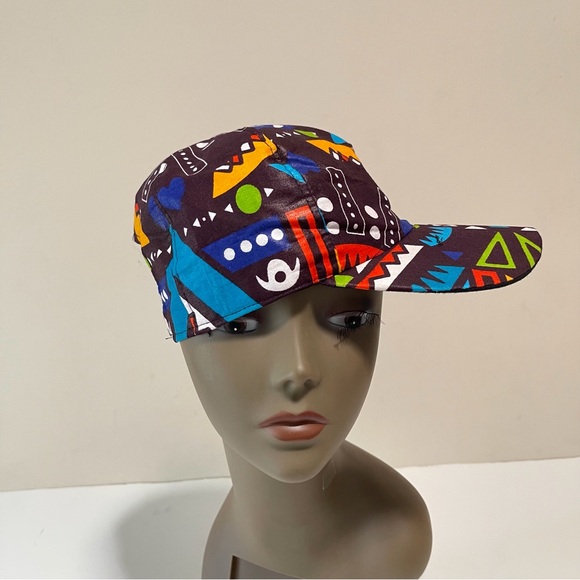 African Print Ankara Multicolor Colorful Handmade Baseball Cap - Picture 2 of 9